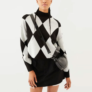 Latest Fashion All Seasons Knitted Breathable Casual Women's ODM Services <b>Long</b> Sleeve <b>Cardigans</b> Plus Size Front Logo - Product Image 6