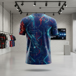 Camiseta Casual de Manga Corta, 100% Poliéster Tejido, 180g, Sublimación, Cuello Redondo |   Se Aceptan Diseños Personalizados |   WOLSON Ecológico - Product Image 3