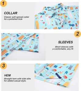 เสื้อเชิ้ตผู้ชายสไตล์ลำลองสำหรับธุรกิจ ผ้าบรอดคลอธกันยับ พิมพ์ลายดิจิทัล รับผลิตแบบ OEM และฉลากสินค้าส่วนตัว - Product Image 5