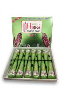 Hibba Cones de Henné Herbal en Gros Bio Mehndi Brun Foncé à Tenue Longue Durée 370G Peinture Corporelle - Product Image 1