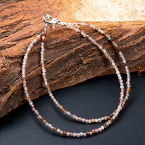 Collar de cuentas de rutilo rojo de alta calidad con cuentas de piedras preciosas redondas facetadas, cristal curativo, joyería de moda para mujer, regalo elegante - Product Image 6