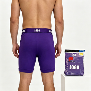 Confezione da 2 Boxer da Uomo in Cotone, Senza Cuciture, a <span class=keywords><strong>Vita</strong></span> <span class=keywords><strong>Alta</strong></span>, in Tessuto Lavorato a Maglia, Comodi e Traspiranti - Product Image 6