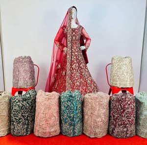 Elegante Vestido de Fiesta de Tela de Red con Dupatta - Vestido de Novia de Diseñador para Mujer de Proveedor Indio - Product Image 3