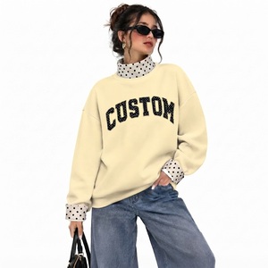 <b>Women</b> Oversized Mockneck Casual <b>Fleece</b> Pullover Relaxed Streetwear <b>Top</b> Premium Custom OEM Wholesale Fashion Apparel Collection - Product Image 1
