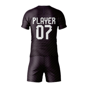 ชุดเสื้อฟุตบอลผู้ใหญ่ขายดีที่สุด กางเกงขาสั้น ชุดเซ็ต โพลีเอสเตอร์ 100% เป็นมิตรกับสิ่งแวดล้อม ระบายอากาศได้ดี ชุดยูนิฟอร์มสั่งทำพิเศษ - Product Image 3