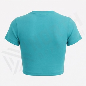 เสื้อครอปท็อปผู้หญิงผ้าฝ้ายสีตามสั่ง แต่งลายปัก สไตล์เซ็กซี่ เหมาะสำหรับใส่เที่ยวกลางคืน ออกกำลังกาย ฟิตเนส หรือเล่นกีฬา - Product Image 2