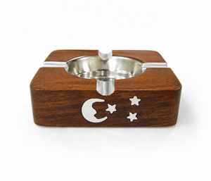 Cenicero de Madera de Lujo Hecho a Mano con Inserto de Metal, Cenicero Cuadrado Premium para Cigarros y Cigarrillos, para Decoración del Hogar, Oficina y Salón - Product Image 2