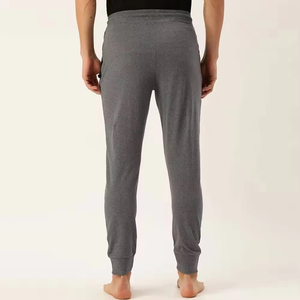 Men's Gray Elastic Waist Jogger Sweatpants With <b>Drawstring</b> And Side Pockets Casual Sport <b>Trousers</b> Breathable Fit Autumn Wear - Product Image 2