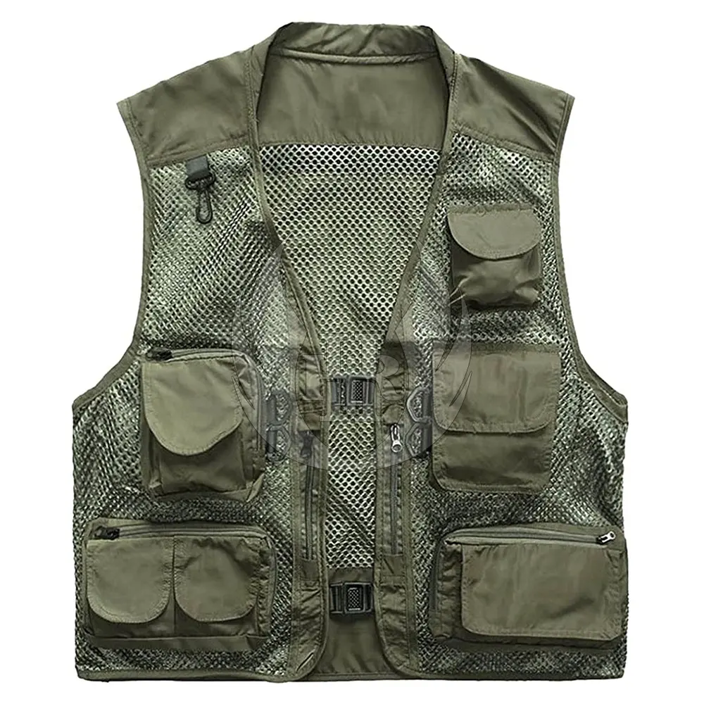 Mesh Fabric Outdoor Activities Durable Fishing Vest With Multiple Pockets Perfect For Fishing And Hunting Vests For Sale
