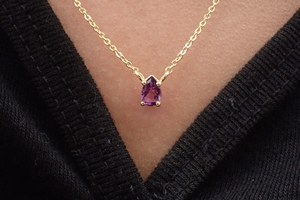 Pendentif en améthyste, pierre précieuse naturelle, argent sterling 925, pierre de naissance de février, cadeau pour femme, bijoux - Product Image 6