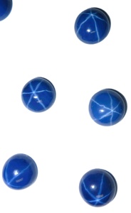 Zafiro Azul Estrella Redondo de 11x11 mm, 7 Quilates, Creado en Laboratorio, Cabujón Pulido con Efecto de Estrella de 6 Puntas, 4-5 mm de Altura, para Joyería - Product Image 3