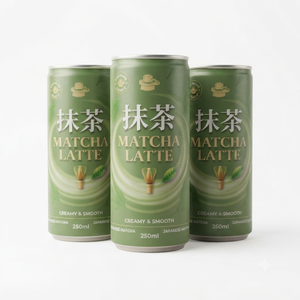 Fournisseur de matcha latte en gros prêt à boire en canettes de 250 ml - Product Image 2