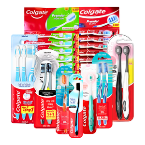 Venta al por mayor de cepillo de dientes Colgate, proveedor a granel de cerdas suaves y medianas, agarre cómodo, embalaje de exportación de Vietnam - Product Image 1