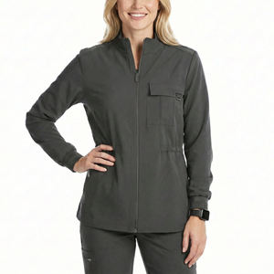 Vente en gros sur commande personnalisée : Blousons d'infirmière à logo, avec poignets côtelés et col montant, uniformes d'hôpital modernes, ensembles de blouses médicales et blousons de travail. - Product Image 1