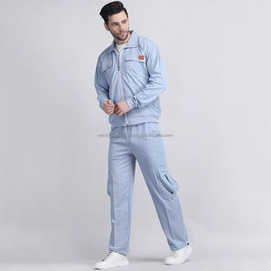 Nardon Apparels' Winter Heavyweight Nylon Chándal Logotipo personalizado Reflectante Zip-up Cotton Joggers Set Oversized Skinny Hoodies - Product Image 4