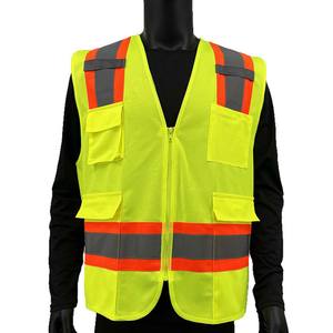 Vêtements de sécurité pour la construction, gilet haute visibilité, veste haute visibilité, gilet de sécurité bleu réfléchissant en maille avec logo personnalisé - Product Image 6