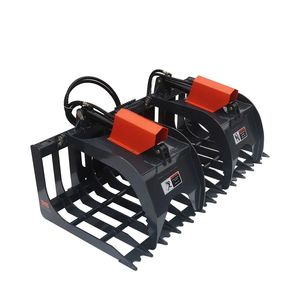 Pinza per roccia per skid steer da 72 pollici con attacco universale, apertura braccio 36 pollici, spaziatura denti 6 pollici, capacità di carico 2500 libbre, per aziende agricole - Product Image 5