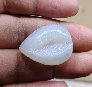 Natural White Druzy <b>Rainbow</b> Loose Cabochon Pearl Seawater Loose Pearl AAA Grade for Jewelry Making - Product Image 3