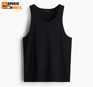 Customizable Breathable <b>Mens</b> Rib-Knit Tank Top Sleeveless Undershirt <b>Singlet</b> Muscle Training Vest Bulk Wholesale Private Label - Product Image 3