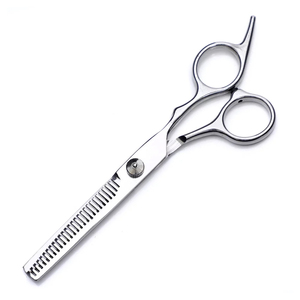 Professional Barber Thinning <b>Scissors</b> Stainless Steel Blade <b>Left</b>-<b>Handed</b> 28 Teeth Medium Handle for Hair Application - Product Image 1