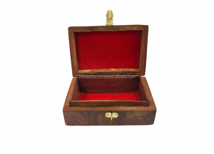 Handcrafted Wooden Rectangle Jewelry <b>Box</b> with Floral Inlay Vintage Carved <b>Keepsake</b> Storage <b>Box</b> for Gifts & Accessories - Product Image 2