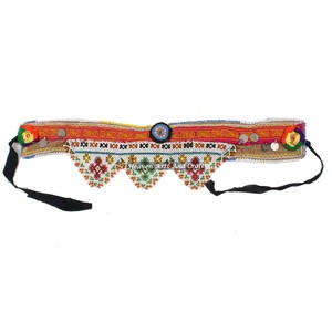 Vintage Belt Belly Dance Bead Afghani Traditional Waist Belt Kuchi Tribal BB070A <b>Old</b> Banjara Real Vintage Handmade Beaded Belts - Product Image 1