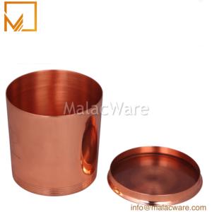 Vasos de vela de Metal Vintage, iluminación de boda de oro rosa personalizada, tarro de vela único vacío - Product Image 4