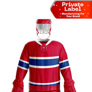 Uniforme de Hockey sobre Hielo con Bordado Personalizado al por Mayor, Equipamiento Deportivo para Escuelas Secundarias, Uniforme de Hockey sobre Hielo en Blanco para Impresión Personalizada DIY - Product Image 1