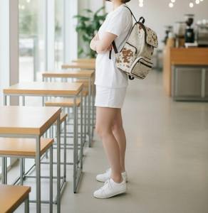 Sac à dos de luxe en cuir véritable avec fermeture éclair, multifonction, grande capacité, pour voyage et école, unisexe HNBP-0064 - Product Image 2