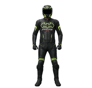 Traje de Motociclismo de Cuero Negro y Verde, de Una Pieza, con Protección, para Pista, Personalizado, OEM, Venta al Por Mayor - Product Image 1
