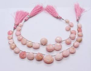 AAA Natural Pink <b>Opal</b> Faceted Heart Shape Beads 10 To 15 MM Pink <b>Opal</b> Gemstone Beads 8 Inch Strand Faceted Pink <b>Opal</b> Heart Beads - Product Image 1