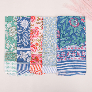 Eco-Friendly Cotton Floral Print <b>Square</b> <b>Scarf</b> Multifunctional Headband Casual Unisex Bandana Spring Summer Style - Product Image 4