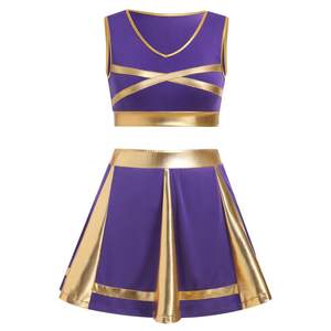 Ensemble d'uniformes de cheerleading sur mesure, tenue de cheerleading personnalisée pour spectacle, jupe et haut pour équipe de cheerleading, fournisseur d'articles de cheerleading - Product Image 1