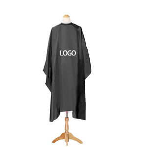Capa de Peluquería Negra de Poliéster y Seda, Resistente al Agua, Antiestática, Ecológica, con Cintura Ajustable, 140cm X 160cm - Product Image 6