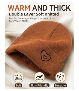 Manufacturer Beanie <b>Cap</b> Casual Lightweight Stylish <b>Winter</b> Hat High Quality Custom Logo 3D Embroidery Breathable Waterproof - Product Image 2