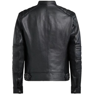เสื้อแจ็คเก็ตหนังแฟชั่นสีดำ - Product Image 2