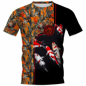 Camisetas de pesca de manga corta con cuello redondo y protección UV para hombre, diseño personalizado por sublimación, al por mayor. - Product Image 3