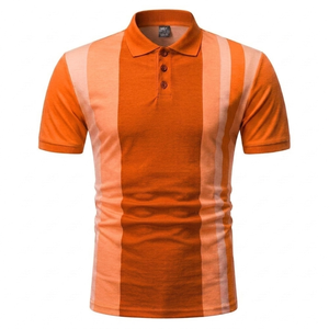 Chemises pour hommes à manches courtes 100% coton Logo personnalisé sur le devant Impression numérique 140g Respirant Léger Séchage rapide Meilleure qualité - Product Image 5