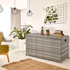 Panier de rangement en osier pour l'extérieur, résistant aux intempéries et élégant - Product Image 1