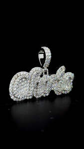 Colgante inicial de Hiphop 1.5in con S925 Iced VVS Moissanite Diamond Gold Plated Bling Rapper Name Pendant para fiestas - Product Image 3