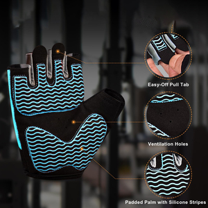 Guantes de Ciclismo Baratos al por Mayor de Fábrica, Guantes Deportivos Transpirables Antideslizantes de Medio Dedo para Fitness, Guantes de Ciclismo con Almohadilla de Gel para Levantamiento de Pesas - Product Image 2