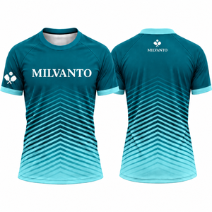 Maillot de pickle-ball personnalisé Teal pour hommes et femmes, T-shirt de pickle-ball, vêtements de sport pour paddle, sublimation, fabricant de tenues d'équipe de pickle-ball - Product Image 1