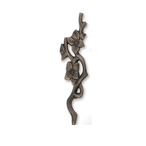 Poignée de meuble florale en forme de plante grimpante d'orchidée |   Poignée de tiroir de meuble en laiton antique de qualité supérieure |   Quincaillerie décorative, armoires de cuisine et portes - Product Image 1