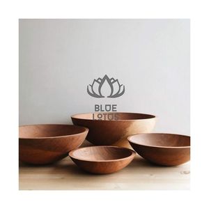 TOP QUALITY 2026 Acacia Style Wooden Bowls For Luxury Hotel Dining And Bar Pure Wood Clean <b>Safe</b> Elegant Serving Accessories - Product Image 1