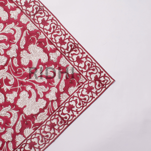 Bulk Sage <b>Pink</b> Floral Hand Block Printed Cotton Napkins, Reusable <b>Table</b> Linen Dinner Napkins, Handmade Indian <b>Cloth</b> Napkins - Product Image 6