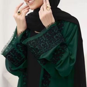 Abaya de Color Personalizado 2026, Vestido Largo Informal Islámico para Mujer, Servicios OEM ODM, Venta en Línea, Nuevo Diseño, Burka Personalizada - Product Image 1