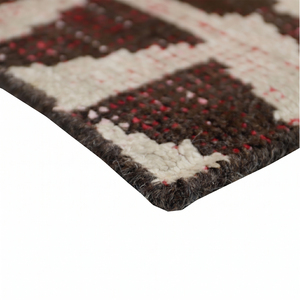 Alfombra DECORDEC Personalizada de Lana Marrón Oxblood, Antideslizante, Ecológica, con Diseño Geométrico Abstracto y Patrón de Mosaico para Hotel, Villa o Sala de Estar - Product Image 5