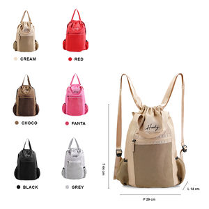 Hody GINNY BAG Waterproof Drill Convertible Totepack <b>Laptop</b> <b>Backpack</b> Retractable Handle Zipper Closure <b>Laptop</b> Compartment - Product Image 2