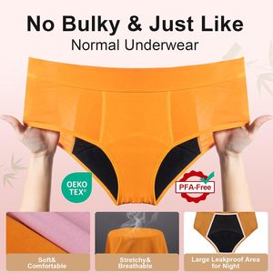 Culotte menstruelle personnalisée pour femme, anti-fuite, en coton doux, taille haute, réutilisable, absorbante, respirante, pour l'hygiène féminine - Product Image 5