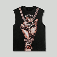 Camiseta sin mangas personalizada para hombre, estilo Rasta, estampada, de algodón, corte regular, cuello redondo, estilo urbano, para verano